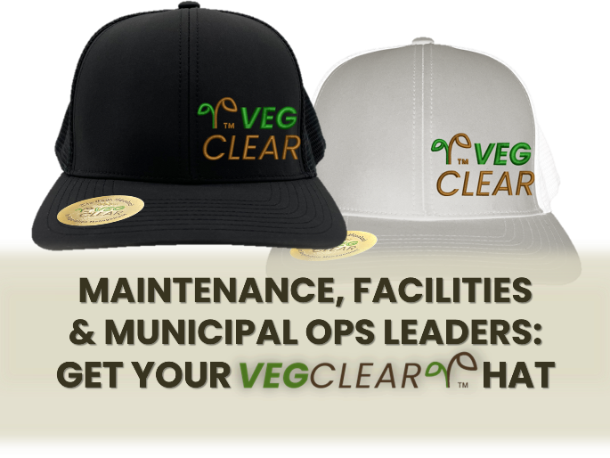 Black and white VegClear hats displayed on VegClear's website.