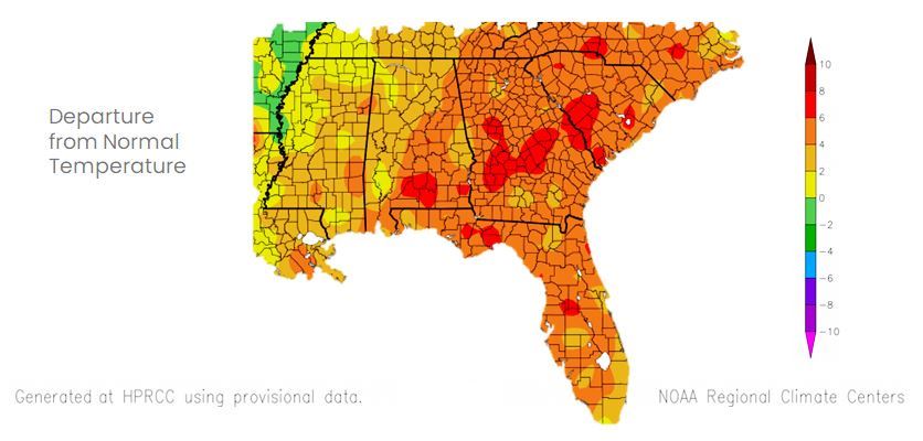 VegClear's analysis includes historic temps and rainfall for railroad herbicide application