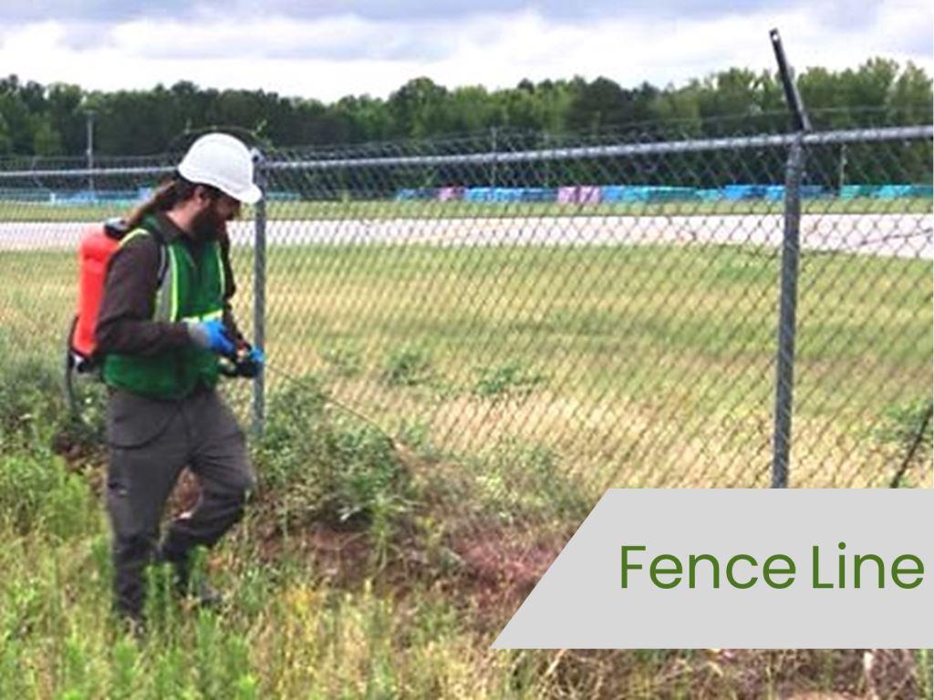 Vegetation Management, herbicide spraying, treatments, commercial property VegClear services fence lines