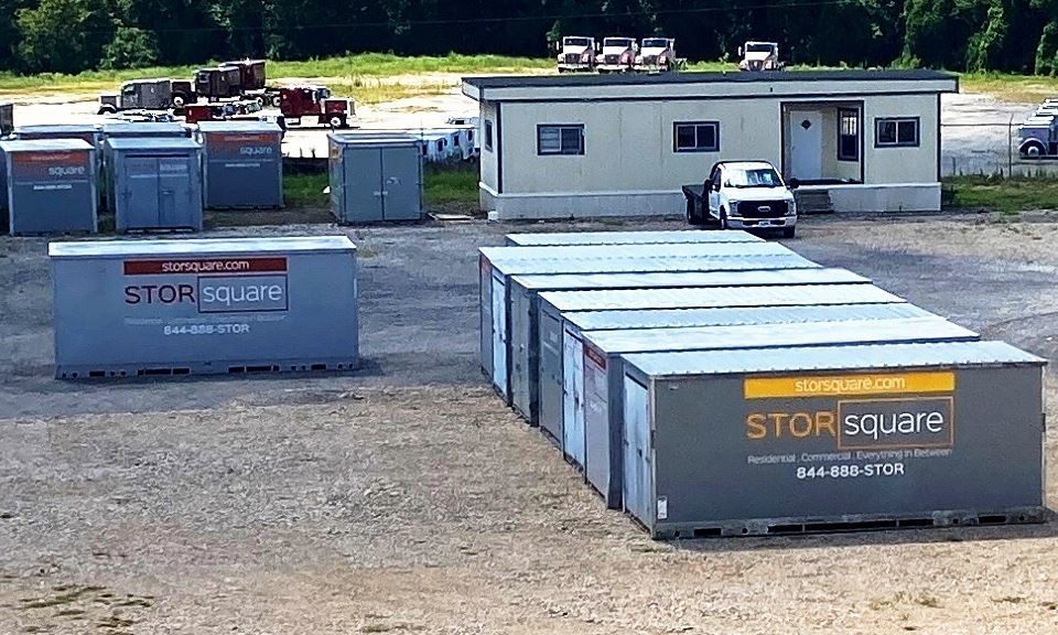 Industrial Outdoor Storage with Security Fence for Protection and Visual Appeal. Area between two fences requires bare ground total vegetation control treatment by VegClear