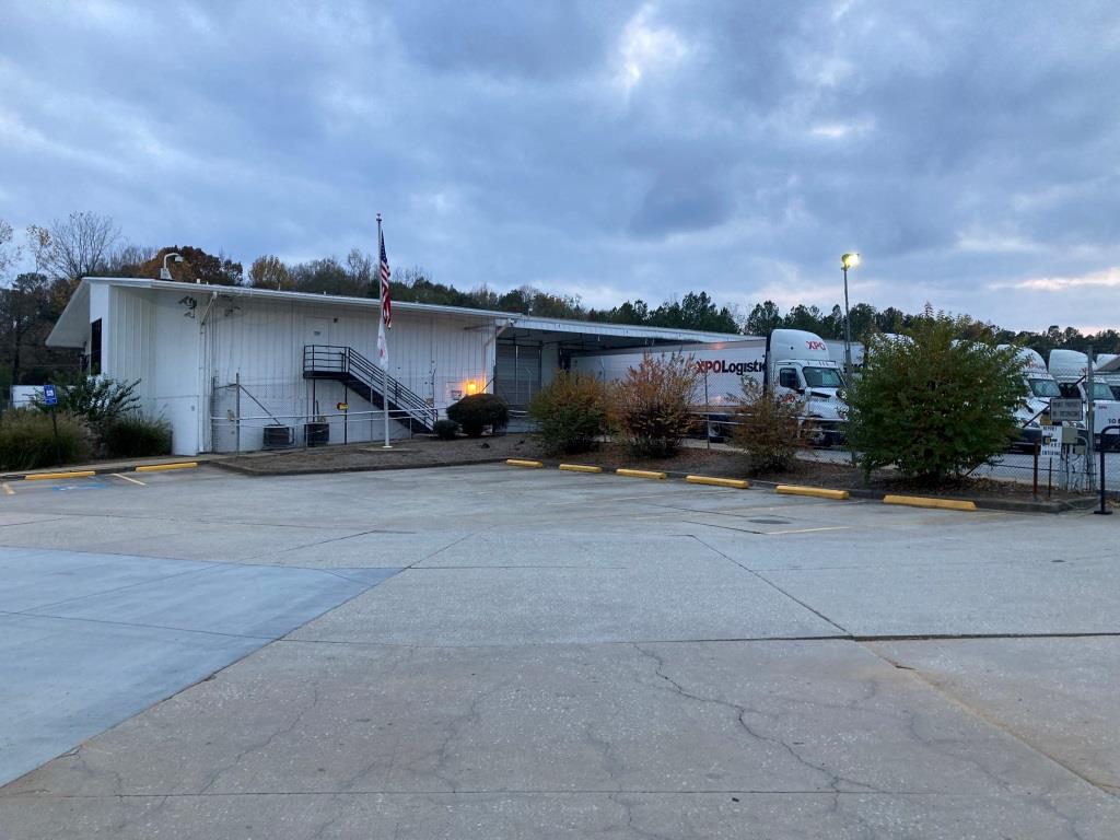 VegClear Truck Parked On-Site Treating XPO Distribution Center With Bare Ground and Selective Vegetation Control Treatments Using Commercial Herbicide Sprayer