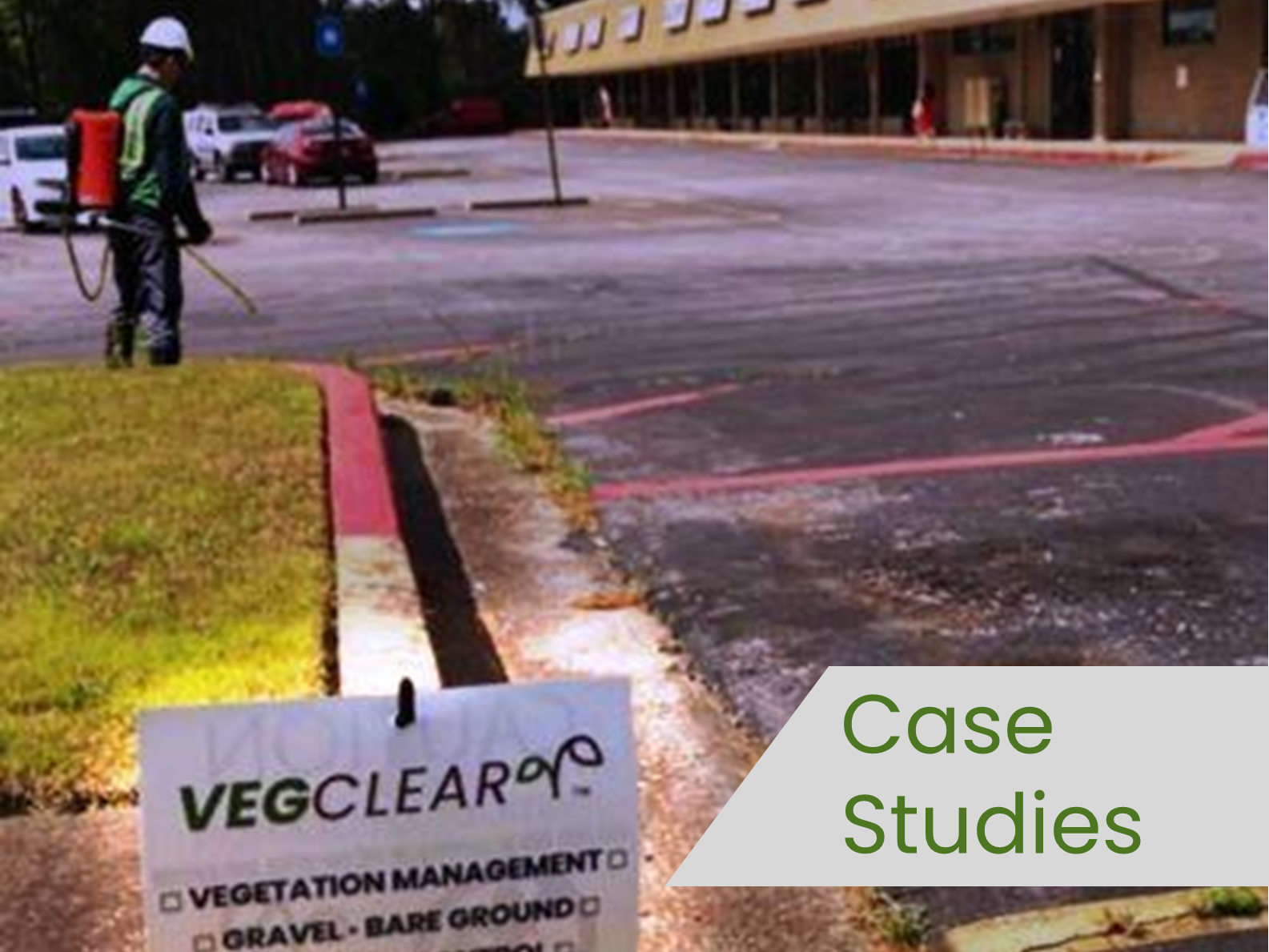retail pavement requires routine weed control, industrial vegetation management, herbicide spray treatments
