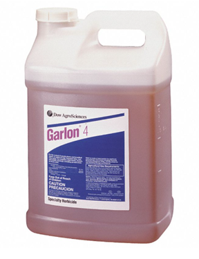 Triclopyr is government approved and often used for Brush Killer applications and is a post-emergent herbicide  and is sold in quantities of 32 oz to 2 and one half gallons of concentrate