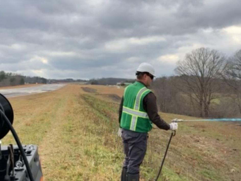 Hillside area in national park treated with herbicides and partner companies including landscapers with oversight by vegclear