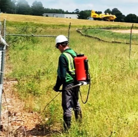 VegClear Applicator Treating Overgrown Kudzu with Industrial Herbicides