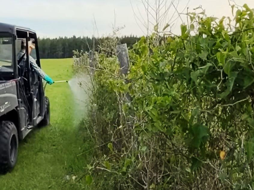State of Georgia Licensed Applicator and Branch Manager spraying areas VegClear Programs Involve