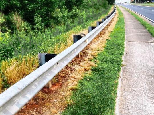 VegClear Completed Application Sign in a Mulch Bed