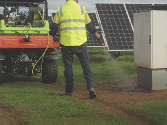 Solar Development Requiring Vegetation Management for Landscaped Beds and Crack Weeds Treatment